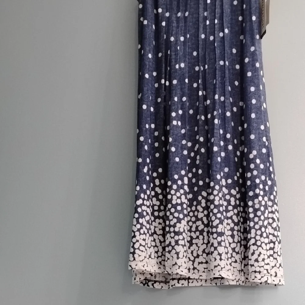 Perceptions Blue and White Polka Dot Dress Size XL - Picture 4 of 6